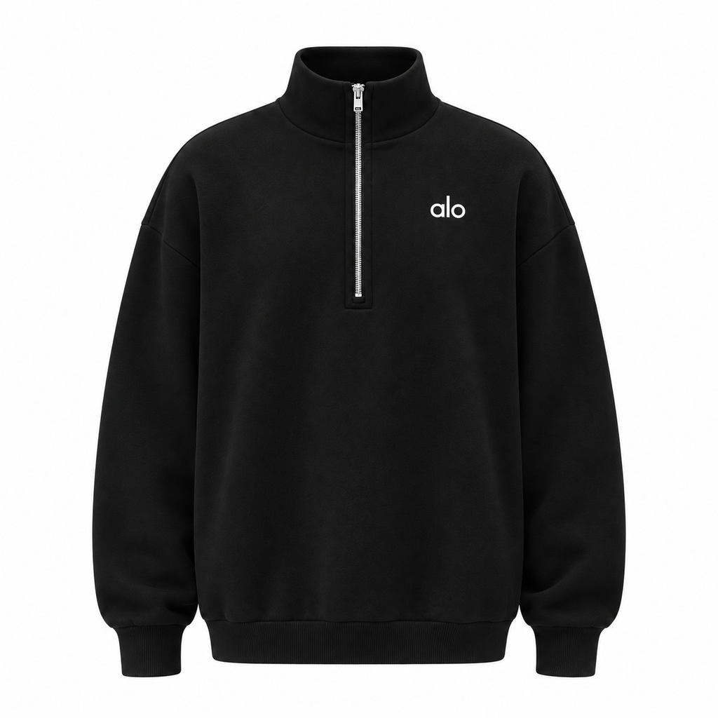 Alo Men’s 1/4 Quarter-Zip Mock Neck Pullover Sweatshirt
