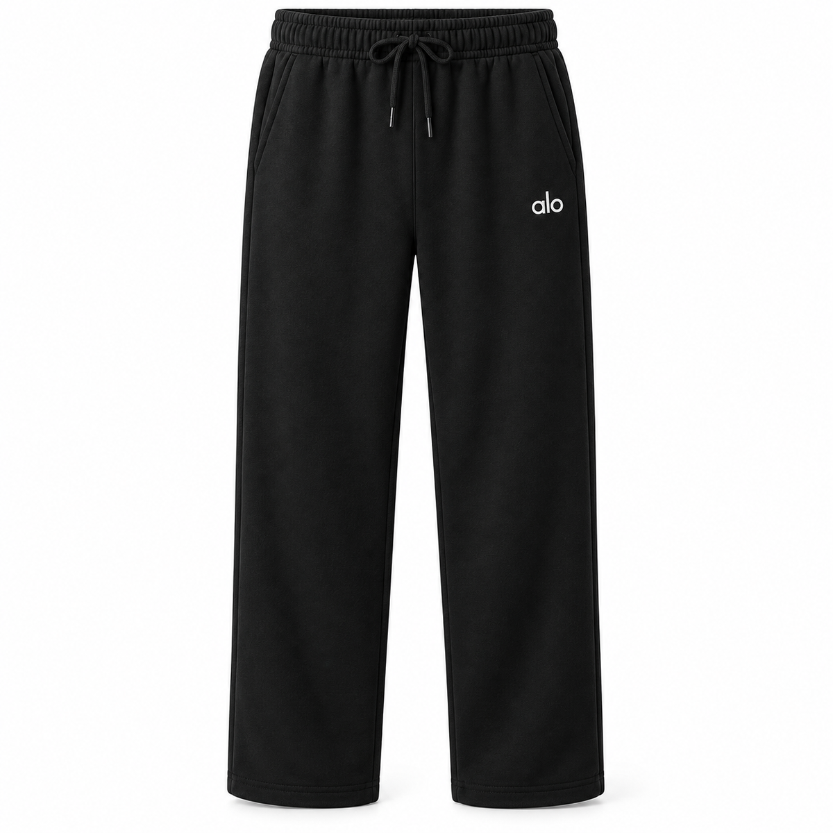 ALO Straight Leg Sweatpants with Drawstring – Relaxed Fit Casual Lounge Pants