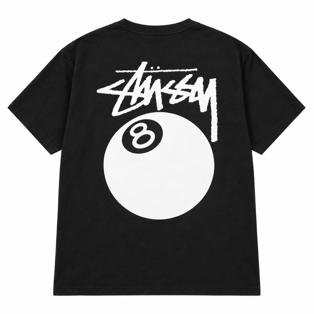 Stüssy 8 Ball Graphic T-Shirt Black & White – Short Sleeve Streetwear Tee