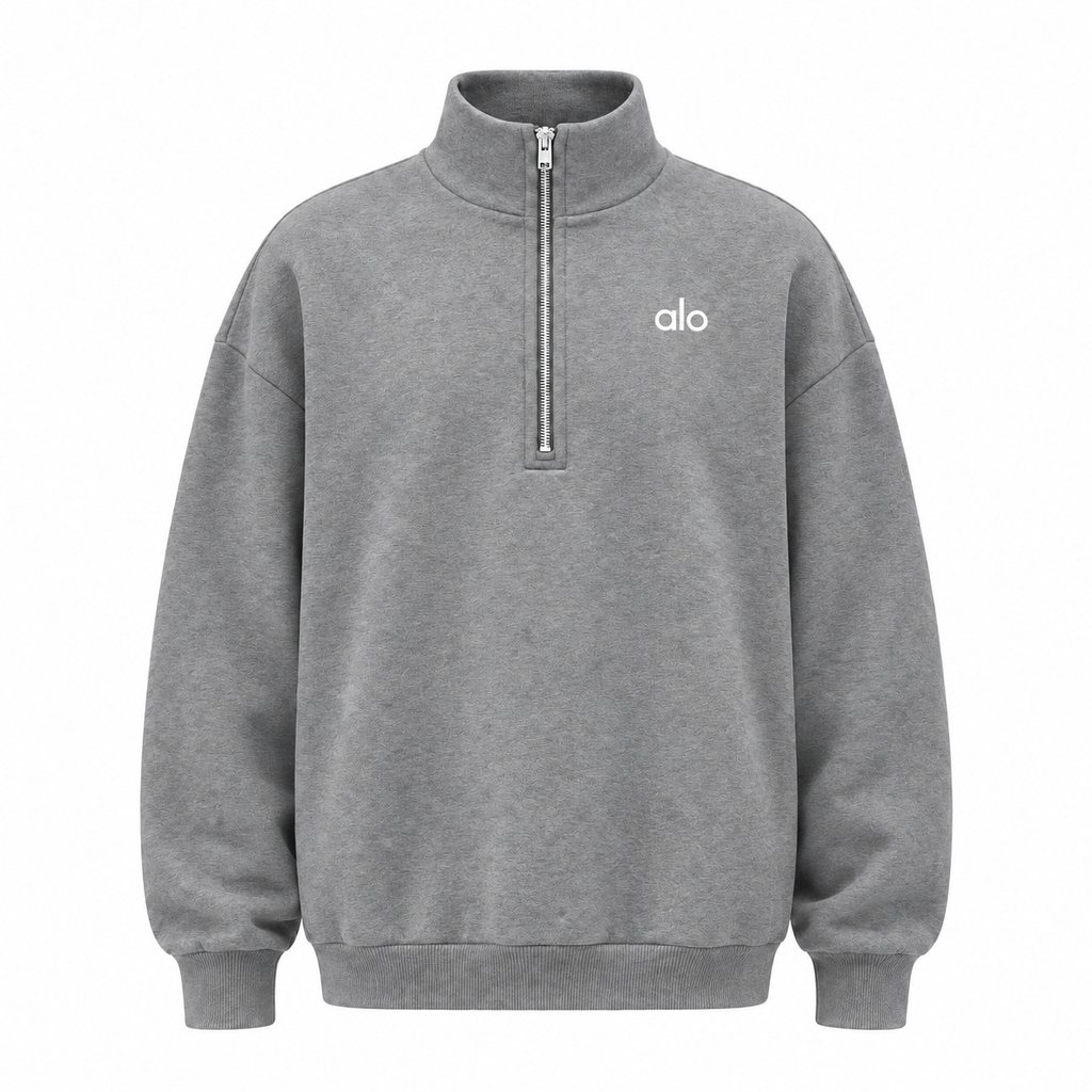 Alo Men’s 1/4 Quarter-Zip Mock Neck Pullover Sweatshirt
