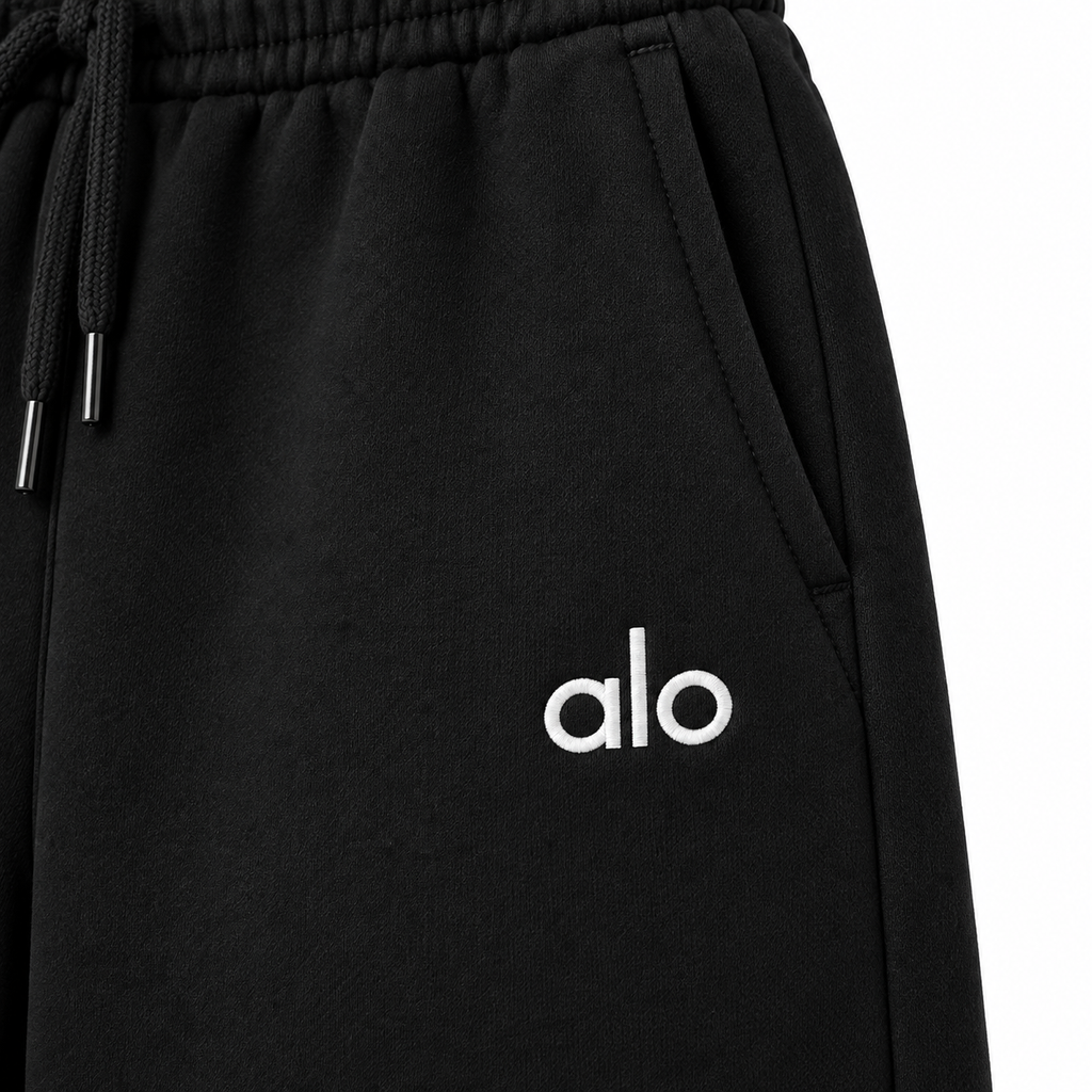 ALO Straight Leg Sweatpants with Drawstring – Relaxed Fit Casual Lounge Pants