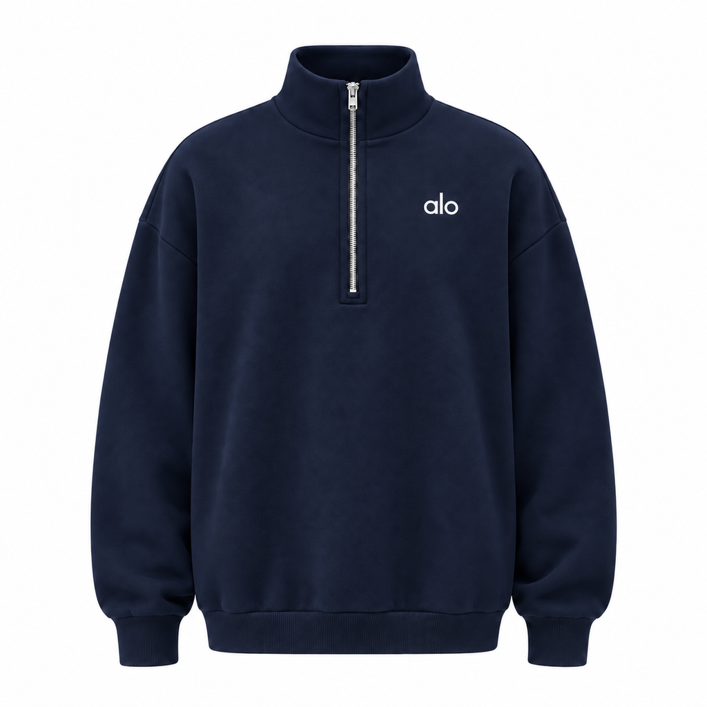 Alo Men’s 1/4 Quarter-Zip Mock Neck Pullover Sweatshirt