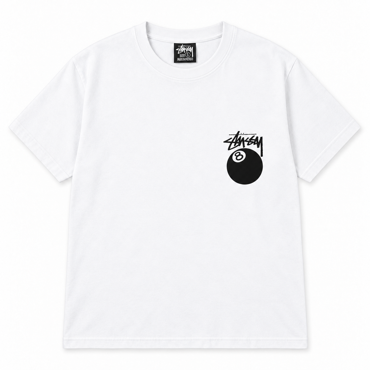 Stüssy 8 Ball Graphic T-Shirt Black & White – Short Sleeve Streetwear Tee