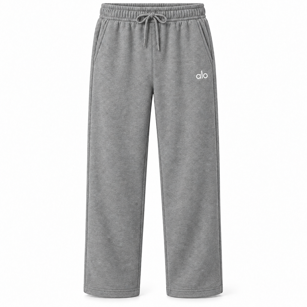 ALO Straight Leg Sweatpants with Drawstring – Relaxed Fit Casual Lounge Pants